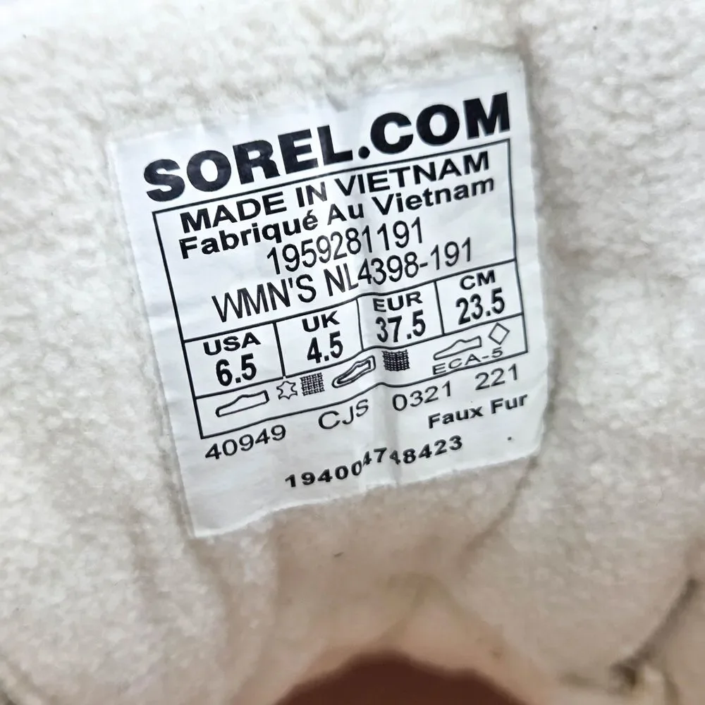 Sorel Kinetic RNEGD Caribou Waterproof Felt Suede Boots NL4398-191 Wms Sz 6.5